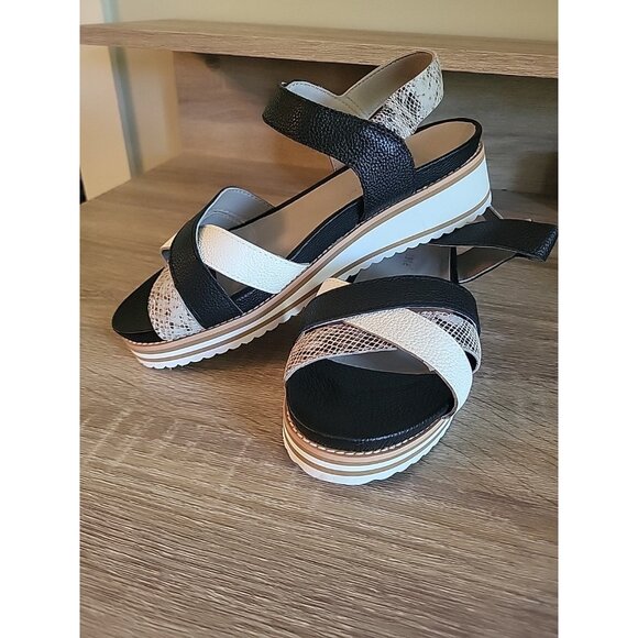 David Tate Echo Women's Slip On Shoes Sandals Leather  Platform Slides 7.5 W - Picture 9 of 10